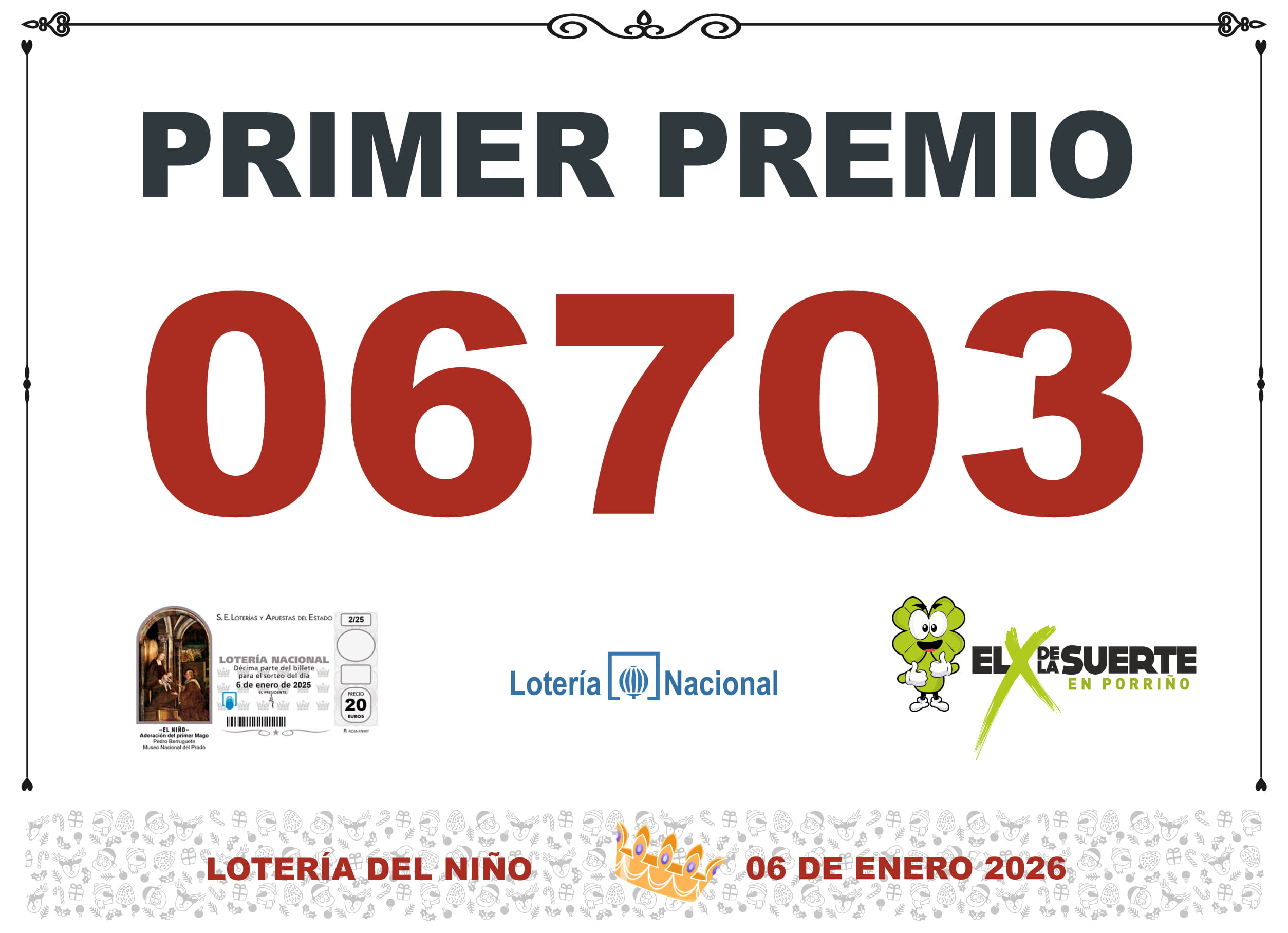 Lotería El X de la Suerte - Premio del Niño 